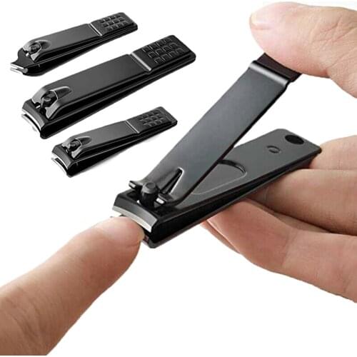 Stainless Steel Nail Clipper Black Nail Cutting Professional Nail Cutter Manicure Trimmer Toe Nail Clippers Knife High Quality