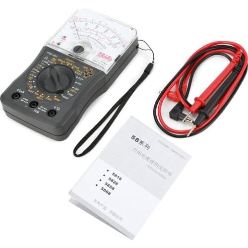 Mini Handheld Analog Multimeter AC/DC Voltmeter Ammeter Resistance Continuity Capacitance Fuse & Diodes Tester