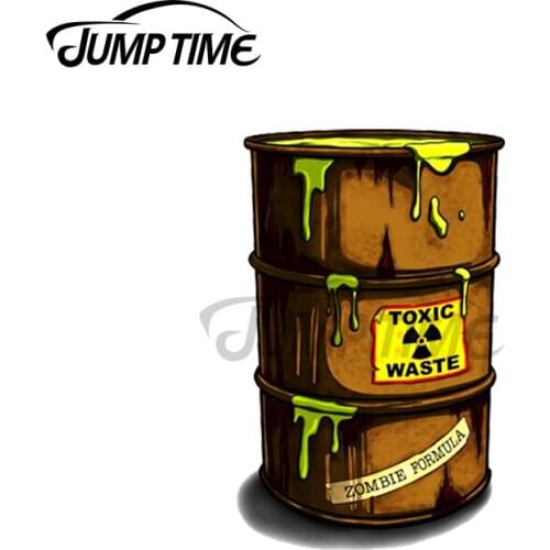 Jump Time 13 x 3.5cm Toxic Waste Zombie Formula Car Accessories Stickers Sunscreen Decal Personality Creative Car Door Protector
