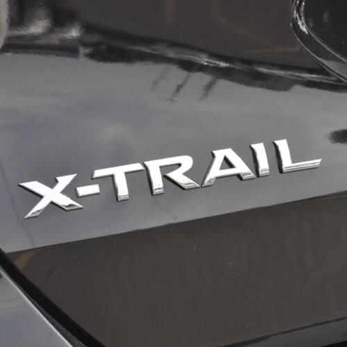Chrome Glassy ABS Badge Emblem Sticker For Nissan X Trail Xtrail Rear Tail Trunk Logo Brand Badge Emblem Sitker