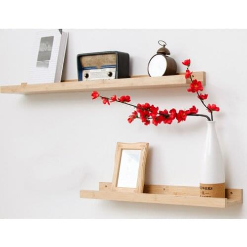Hanging Home Decor Picture Ledge Living Room Bamboo Floating Organization Eco-friendly Books Wall Shelf Storage Holders Display