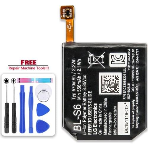 570mAh Watch Replacement Battery BL-S6 For LG Watch Urbane 2nd Edition LTE W200 W200A Watch