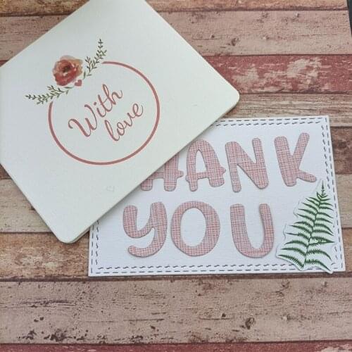 Thank You Metal Cutting Dies Stencil DIY Scrapbooking Album Paper Card Template Mold Embossing Decoration