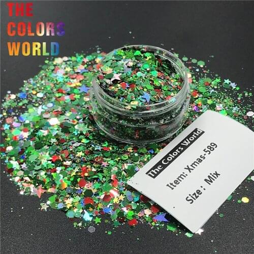 TCT-243 Christmas Mix Nail Glitter Xmas Nail Art Decoration Nail Design Body Glitter FacePainting Makeup Handwork DIY Decoration