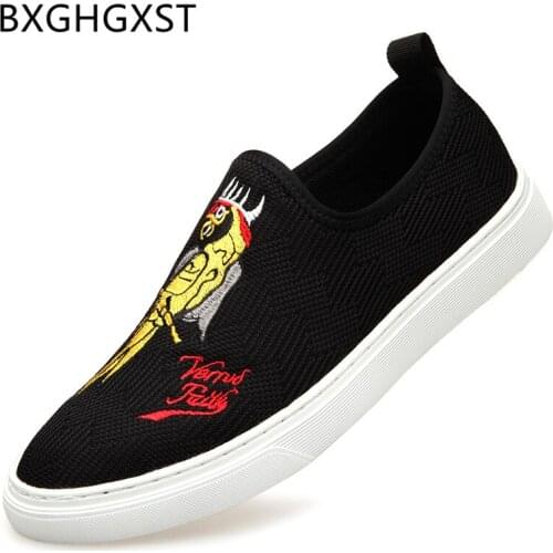 Summer Shoes Men Brand Loafers Men Embroidery Fashion Shoes Coiffeur Slip on Breathable Sneakers Luxury Mens Shoes Casual 2020