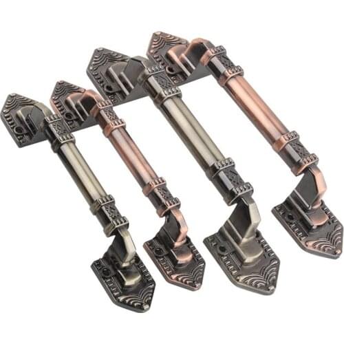 1PCS Vintage Door Handles Zinc Alloy Knobs Rust Protection Pulls for Home Cabinet Drawer Wardrobe Furniture Hardware Accessories