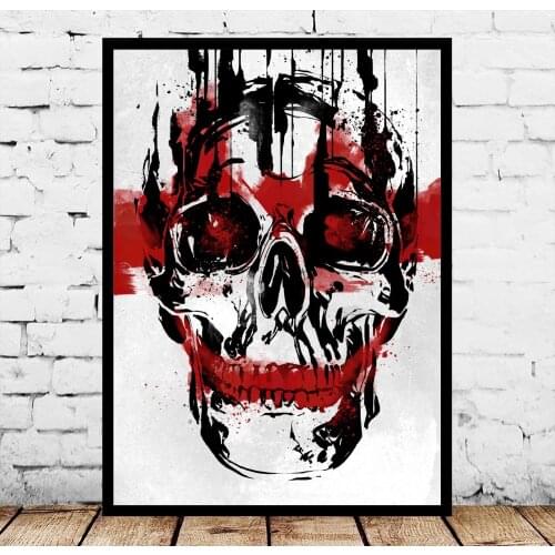Japanese Japan Art Samurai Warrior Skull Poster