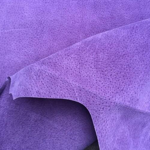 Suede purple pigskin split leather material whole piece