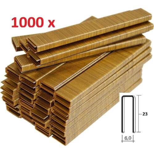 1000 STAPLESs 6mm X 23mm for Stapler ELECTRICA PARKSIDE Type 55 models PET25... PBET... German quality LIDL