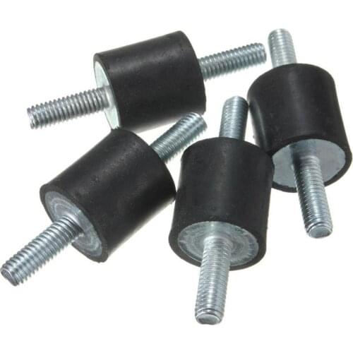 4 Pcs 2019 M6 Car Profession Modification Rubber Mounts 20mm Dia X 20mm Long Male M6 Generator Anti Vibration Exhaust Interior