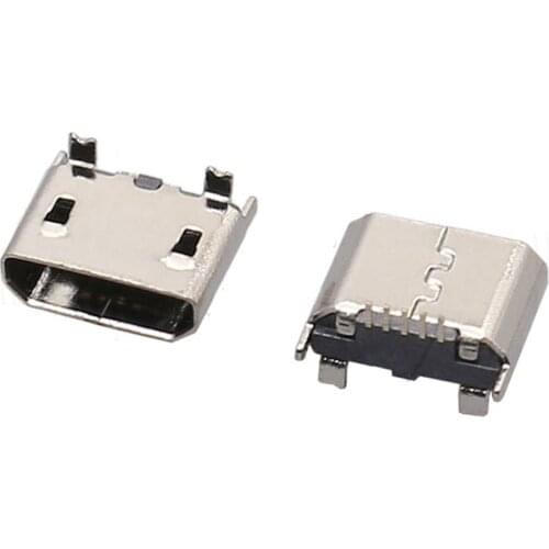 1000pcs Micro USB 5Pin Connector Jack Female Socket USB 5P 180 degree Vertical Patch Power Charging Port Data Interface Dock