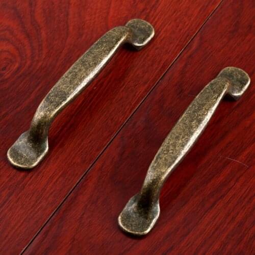 96mm retro style kitchen cabinet cupboard door handles 3.75" antique brass(bronze) drawer dresser pulls knobs