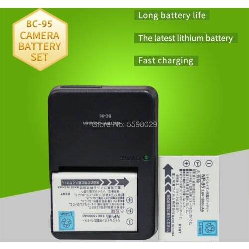 2PCS 1800mAh NP-95 NP95 np 95 Battery With BC-95 Charger for Fujifilm FinePix F30 F31fd Real 3D W1 X-S1 X100 X100s