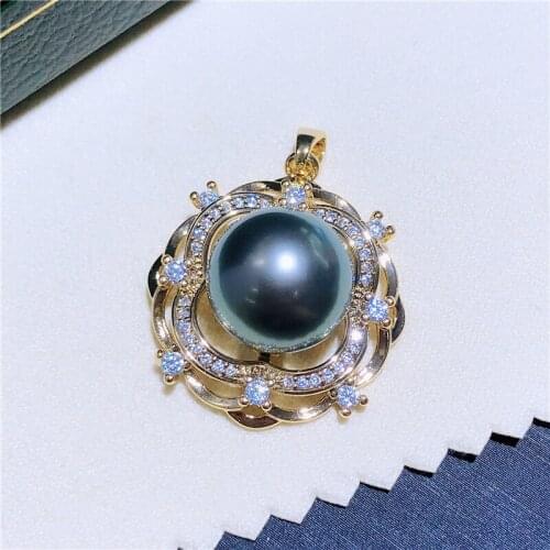 Gorgeous Gold Plated Pendant Mountings Findings Settings Jewelry Parts Fittings Accessories for Pearls Corals Jade Beads Stones