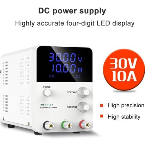White Adjustable DC Power Supply LED Digital Voltage Regulator Laboratory 0-60v 10A DC Power Supply Lab variable bench source