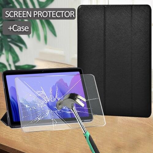 Tablet Case for Samsung Galaxy Tab A7 10.4" 2020 T500 T505/Tab A 10.1 2019 T510 T515 PU Leather Tri-fold Protective Sleeve