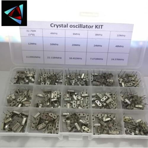Hc-49s 15 kinds X20pcs Crystal Oscillator electronic Kit resonator ceramic quartz resonator hc-49 DIP 32.768 4 8 12 16 24 48 MHZ