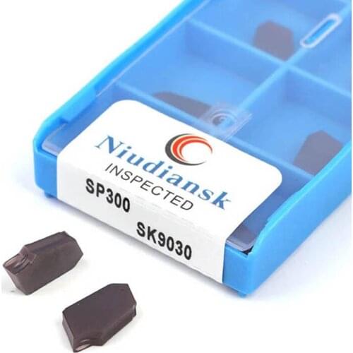 10Pcs SP200 SK9030 SP300 SP400 Grooving Tools CNC Lathe Slotting Blade Turning Carbide Insert Machining Cut Off Stainless Steel