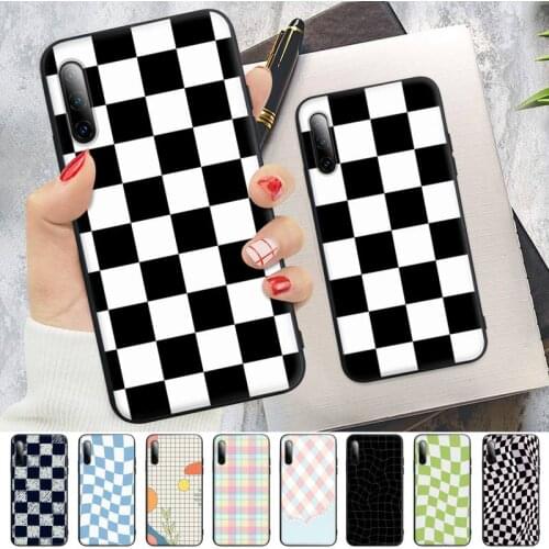 Checkered Chess Board Bling Cute Phone Case For Samsung Galaxy S9 S10 S20 S21 S30 Plus Ultra S10e S7 S8 Silicone Cover
