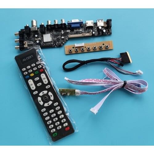 Kit For LP133WH1 TL 1366x768 DVB-T DVB-T2 controller digital VGA AV TV remote board driver LED USB HDMI-compatible panel monitor