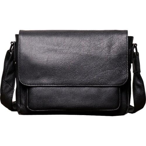 Fashion Men Genuine Leather Handbag Business Travel Briefcase Male Real Leather Shoulder Bag Mens Documents Ipad Crossbody Bags