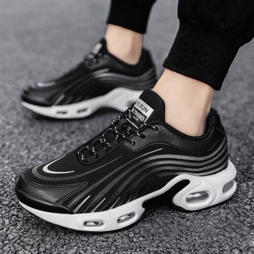 Mens Air Cushion Quakeproot Outdoor Sport Shoes Male Walking Jogging Mesh Breathble Sneakers Casual Footwear for Men 39-46