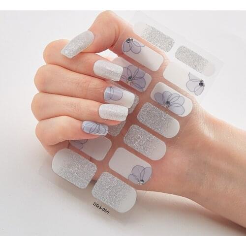 Four Sorts 0f Nail Stickers Nails Art Decoration Manicure Shiny Nail Decoration Decals Plain Stickers Nail Accesoires Women