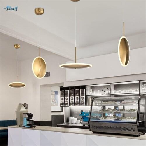 Nordic Luxury Circular Gold ufo Pendant Lights for Living Room Hall modern Dining Room Lights creative home deco led hang lamp