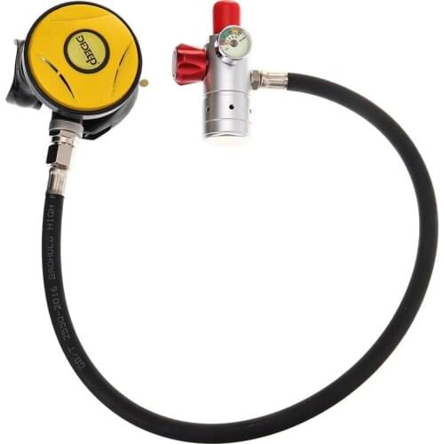 New-DIDEEP Diving Equipment for 1L Scuba Oxygen Cylinder Breathing Valve Snorkeling Diving Air Tank Regulator with Mouthpiece