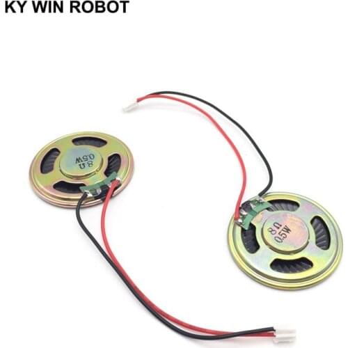 2pcs New Ultra-thin speaker 8 ohms 0.5 watt 0.5W 8R speaker Diameter 40MM 4CM thickness 5MM with PH2.0 terminal wire length 10CM