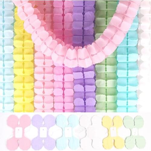 Pastel Paper Galrands Macaron Pastel Rainbow Unicorn Birthday Party Backdrop Wall Decoration Wedding Baby Shower Christening