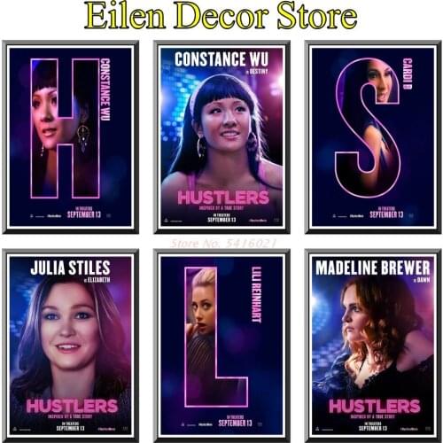 Hustlers Movie Poster Vintage Style Movie Home Decoration Vintage Retro Poster Wall Poster Art Prints For Home Decor 42X30cm