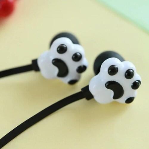 3.5mm Cute Cat Claw Wired In-Ear Earphones Stereo Music Mic Headphones Earbuds