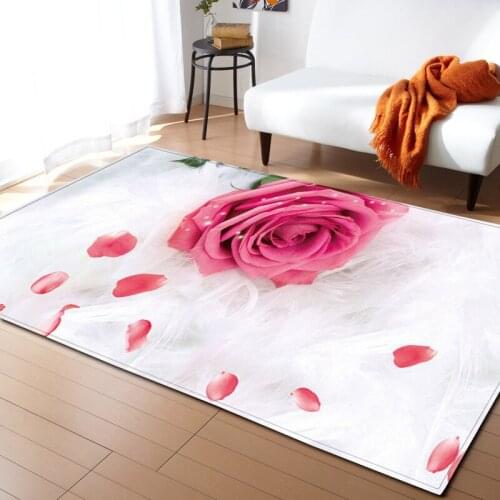 Rose flower rug Living Room tea table Carpet Yoga Mat Sofa Floor Mats Doormat wedding Carpets Shaggy Area Rug for Home decor