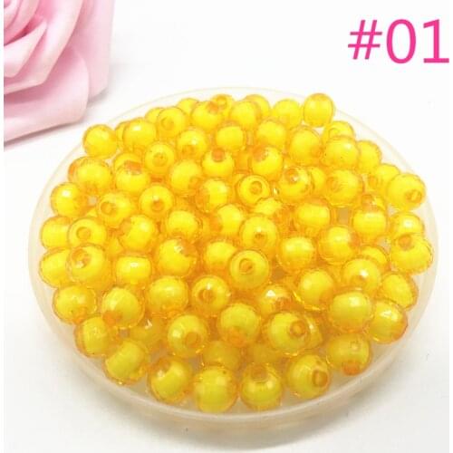 DIY 50pcs 8MM Acrylic Crystal Rhinestone Spacer Beads For Jewelry Making DIY