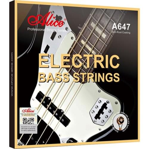 Alice A647 Electric Bass Strings Polymeric Compound Anti-rust Coating 4-String Medium .045 .065 .085 .105