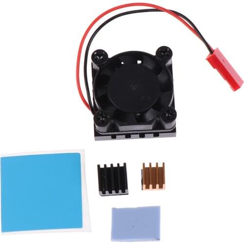 2020 Universal Fan Cooler Module Square Cooling Fan with Heatsink Cooler Kit Copper Aluminum Cooling Pad For Raspberry Pi 4 /3/2