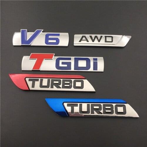 Car Exterior Decoration for AWD V6 T GDi Turbo Sticker Emblem Trunk Badge Decal for Geely emgrand ec7 x7 ck2 panda king kong gx7