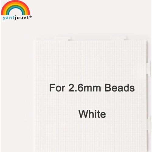 YantJouet 10pcs/set For 2.6mm White Pegboard Hama Beads Tools Template Board Square Figure Material Board Perler Beads