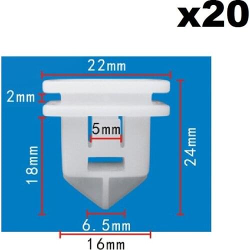 20pcs FOR VOLVO C30, S40, S80, V50, V70, XC70 OEM 2008-2016 Exterior-Rocker Molding Clip 8678010