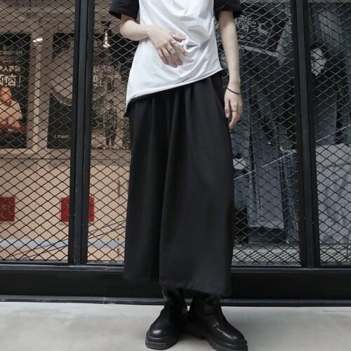Ladies spring and autumn new style yamamoto style classic dark loose casual casual wide leg skirt of literature and art fan