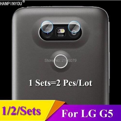 1 Set / 2 Sets For LG G5 H850 / G5 Dual H860N 5.3" Rear Camera Lens Protective Protector Cover Soft Tempered Glass Film Guard