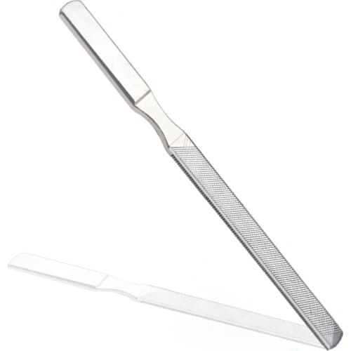 1PCS Double Side Stainless Steel Nail File Buffer Tool For Women Men Manicure Polishing Strip Double Side Manicure Tools Metal