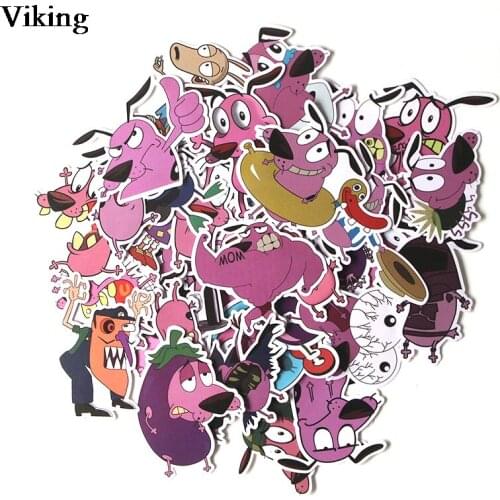 10sets/lot Cartoon Dog Stickers 38Pcs/set Waterproof Skateboard Car Stickers Luggage Laptop Sticker Funny Decals G0180