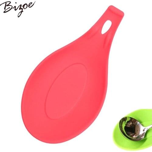 4Pcs/set Silicone Spoon Tray Non-Slip Heat Resistant Mat Kitchen Tools