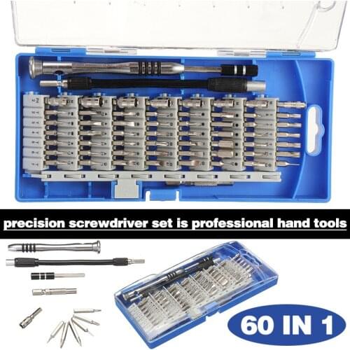 60 in 1 Metal Steel Screwdriver Tool Watchmaker Repair Tool Kit For Watch/Clock/Cell Phone/Glasses/Computer/Home Appliances