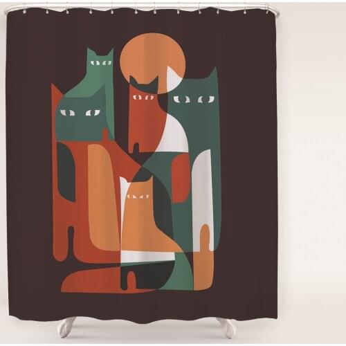 Abstract ArtBath Waterproof Thick Fabric Bathroom Shower Curtain in the Bathroom for Modern Accessory Bathroom Decor Product