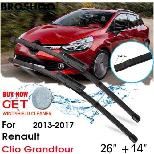 Car Wiper Blade Front Window Windscreen Windshield Wipers Blades Auto Accessories For Renault Clio Grandtour 26''+14'' 2013-2017