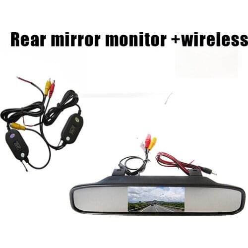 Video transmitter& receiver Wireless 2.4 GHz transmitter/receiver set ( Vehicle voltage12 Volt) Screen rear mirror monitor