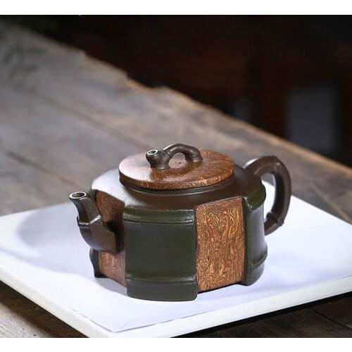 Yixing Tea Pot Purple Clay Teapot With Handle Zisha Kettle Kung Fu Drinkware